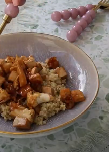 Sticky Orange Tofu Bowl