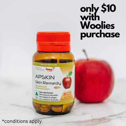 APSKIN SKIN REMEDY chewable tablets - only $10 (Woolies Promo)
